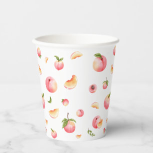 Peach Birthday Paper Cups