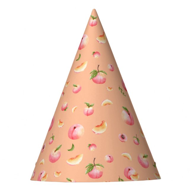Peach Birthday Party Hat (Front)