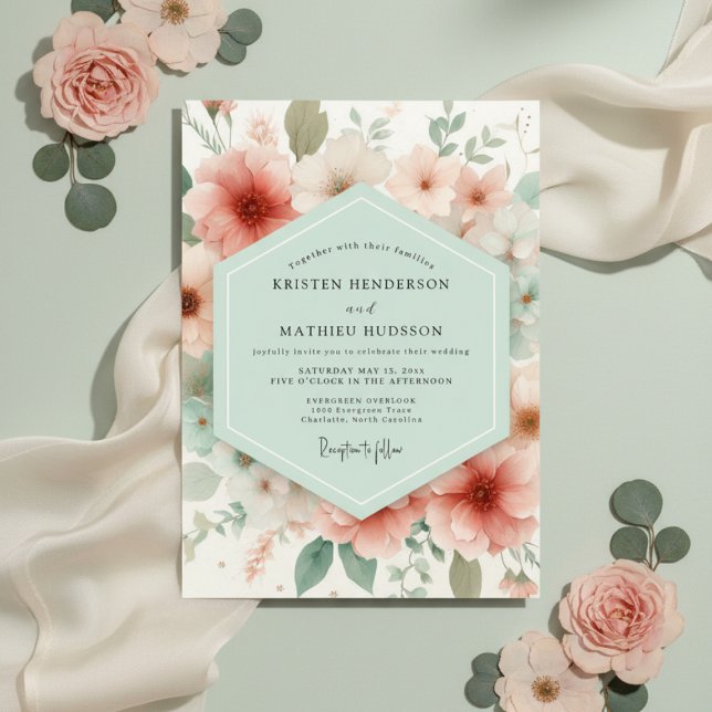 Peach Bloom Ethereal Wedding Invitation (Creator Uploaded)