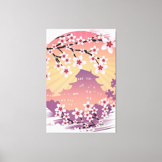 Peach Blossom Canvas Print (Front)