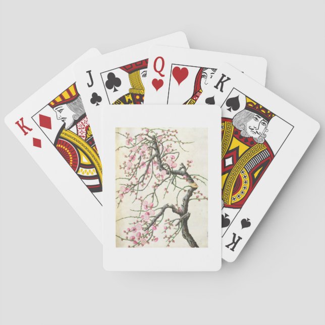 Peach blossom (colour on paper) playing cards (Back)