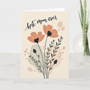 Peach Blossom Mom Love Card