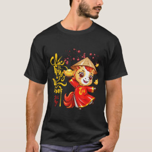 Peach Blossom Vietnamese Lunar New Year Horse 2026 T-Shirt
