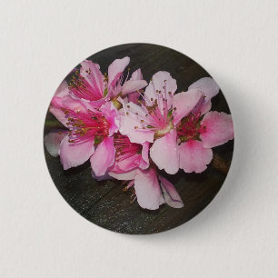 Peach Blossoms 2 Inch Round Button