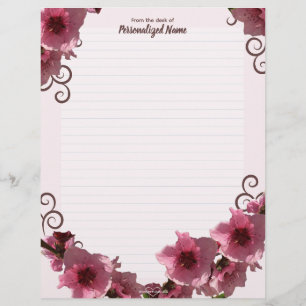 Peach Blossoms Lined  Letterhead