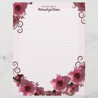 Peach Blossoms Lined Letterhead