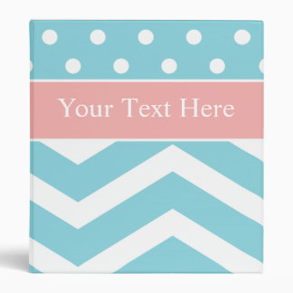 Peach Blue Pattern Custom Binder
