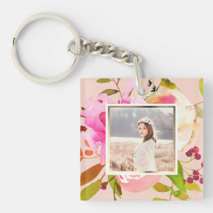 Peach Blush avec aquarelle photo florale