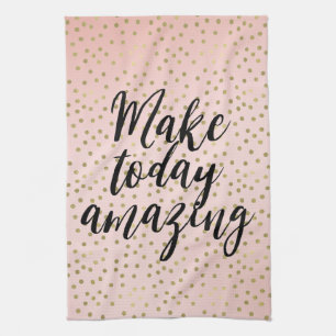 Peach Blush Gold Inspirational Amazing Kitchen Towel