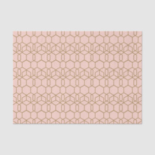 Peach Blush & Gold Modern Boho Geometric Glam Tissue Paper