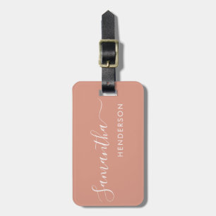 Peach Blush Luggage Tags Wedding Table Plan /Favou