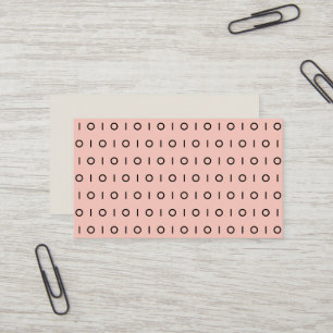 Peach Blush Pink Black 01 Pattern Business Card
