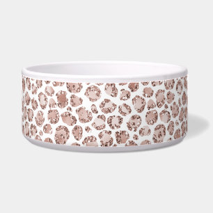 Peach Blush White Leopard Print Glitter      