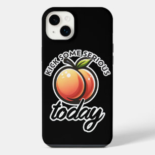 Peach Booty Kick some Serious Butt Today Motivated iPhone 14 Plus Case