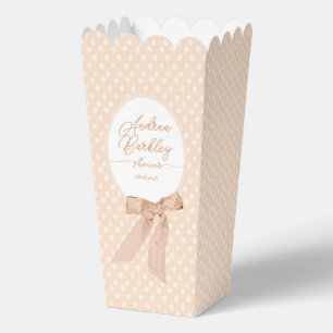 Peach Bow Baby Shower Favor Box