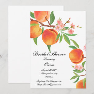 PEACH BRIDAL SHOWER INVITATION