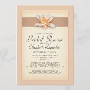 Peach Bridal Shower Invitations