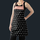 Peach Bridesmaid Black and White Polka Dot Name Apron<br><div class="desc">Personalized with text of your choice; band at the top and strap colour is editable. White polka dot colour and scale is editable,  plus you can customize the background colour by clicking "personalize" and "Customize this design further"</div>