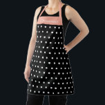 Peach Bridesmaid Black and White Polka Dot Name Apron<br><div class="desc">Personalized with text of your choice; band at the top and strap colour is editable. White polka dot colour and scale is editable,  plus you can customize the background colour by clicking "personalize" and "Customize this design further"</div>