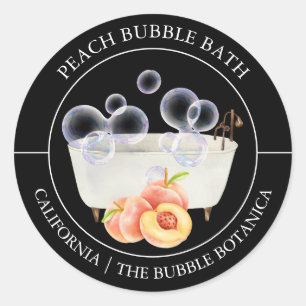 Peach Bubble Bath label
