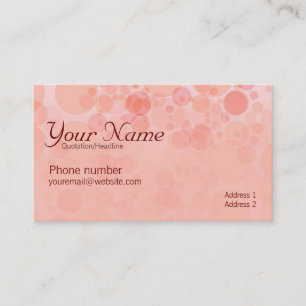 Peach Bubbles Business Card