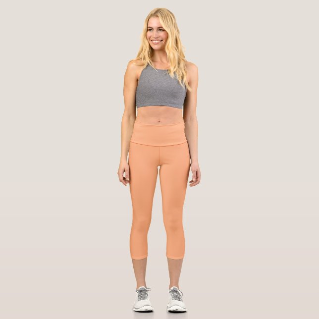 Peach Capri Leggings (Front)