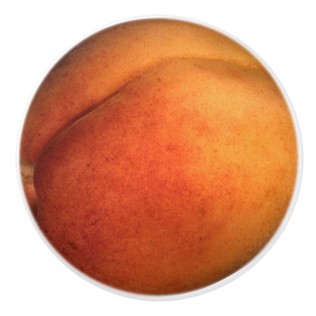 Peach Ceramic Knob (Front)