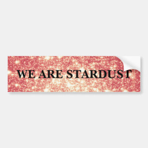 Peach Champagne Stars Bumper Sticker