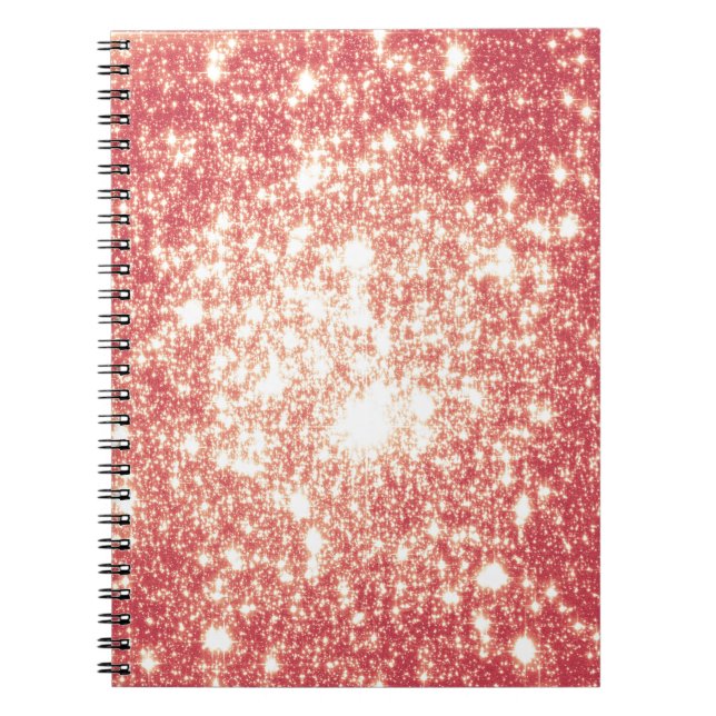 Peach Champagne Stars Notebook (Front)