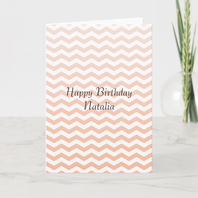 Peach Chevron Card (Front)