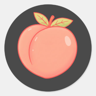Peach Classic Round Sticker