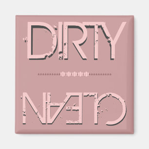 Peach Clean Dirty Dish Washer Magnet