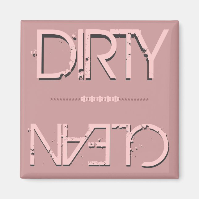 Peach Clean Dirty Dish Washer Magnet (Front)