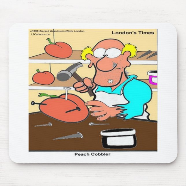 Peach Cobbler Funny LTCartoons Mouse Pad (Front)