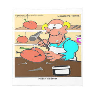Peach Cobbler Funny LTCartoons Notepad