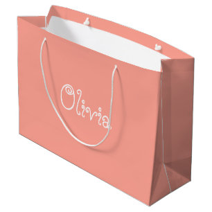Peach Colour Baby Shower Gift Bag