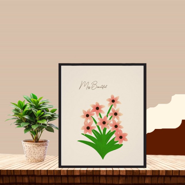 Peach colour flowers poster (Creator Uploaded)