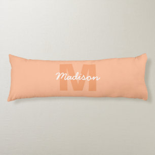 Peach colour of 2024 with custom Monogram name Body Pillow