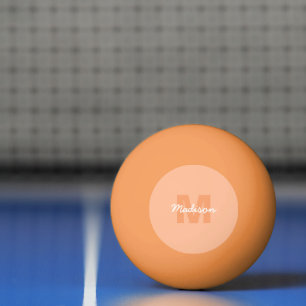 Peach colour of 2024 with custom Monogram name Ping Pong Ball