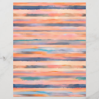 Peach colour pastel stripes scrapbook paper