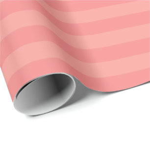Peach Colour Tones Stripes Custom Template Elegant Wrapping Paper