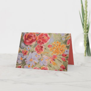 Peach coloured floral any occasion card
