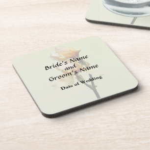 Peach Coloured Irises Wedding Products Coaster