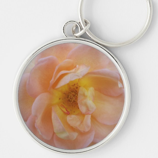 Peach-Coloured Rose Keychain (Front)