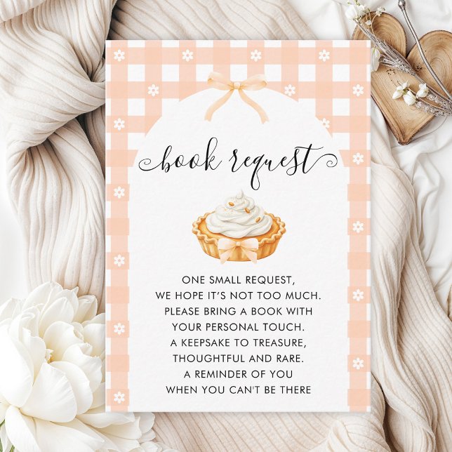 Peach Coquette Pumpkin Pie Book Request Enclosure Card (Creator Uploaded)