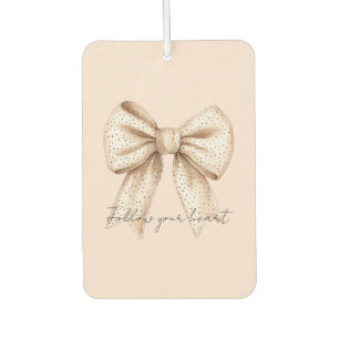 Peach Cream Bow Air Freshener