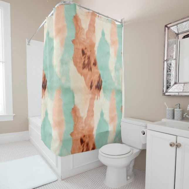 Peach Cream Mint Cowgirl Cowhide (In Situ)