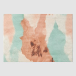 Peach Cream Mint Cowgirl Cowhide Tissue Paper