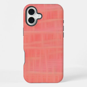 Peach criss cross iPhone 16 plus case