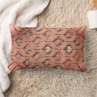 Peach Crochet Tiger Pattern Pillow Cover